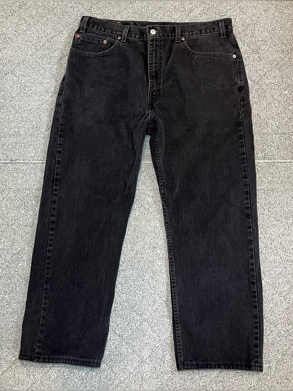 Vintage 90s Levis 505 Regular Fit Straight Black Jeans Size 36x27 Made In USA